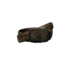Cuadra Men's Ostrich Flame Brown Belt
