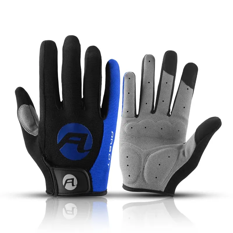 Cycling Anti-slip Full Finger Gloves MTB Bike Gloves Pad Men Breathable Anti-shock Sports Gloves MTB Bike Bicycle Warm Glove Man