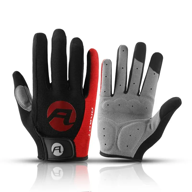 Cycling Anti-slip Full Finger Gloves MTB Bike Gloves Pad Men Breathable Anti-shock Sports Gloves MTB Bike Bicycle Warm Glove Man