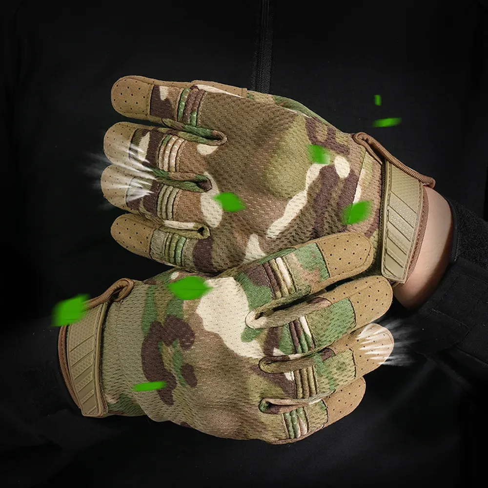 Cycling Equipment Tactical Touch Screen Gloves Riding Bike Full Finger Mittens Ski Moto Bicycle Fishing Antiskid Work Glove Men