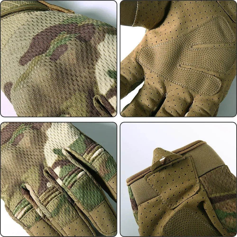 Cycling Equipment Tactical Touch Screen Gloves Riding Bike Full Finger Mittens Ski Moto Bicycle Fishing Antiskid Work Glove Men