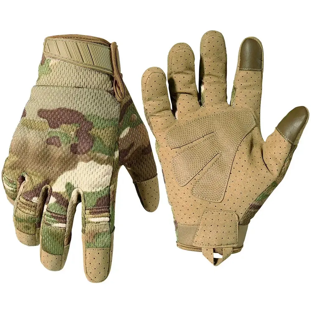 Cycling Equipment Tactical Touch Screen Gloves Riding Bike Full Finger Mittens Ski Moto Bicycle Fishing Antiskid Work Glove Men