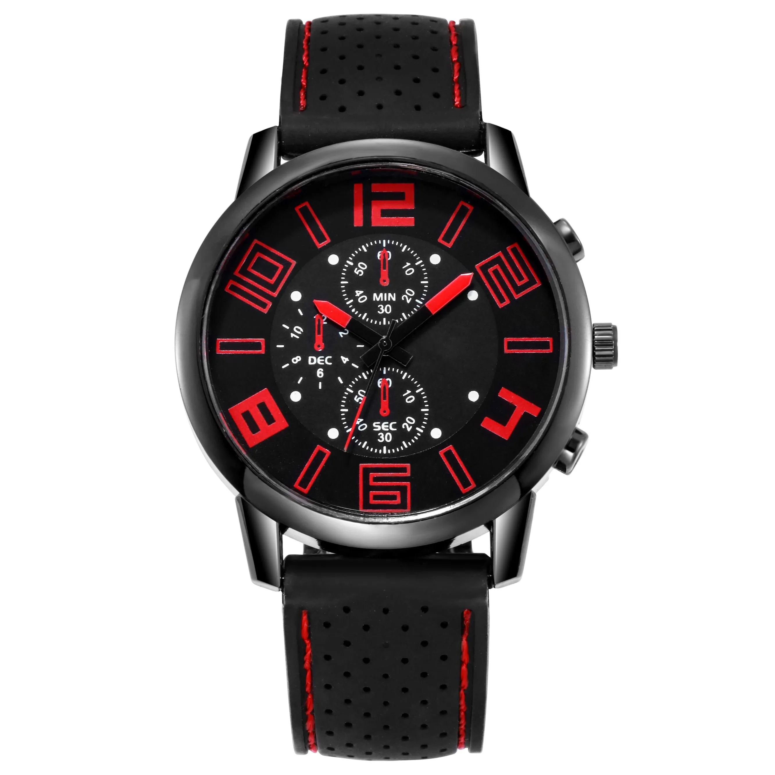 Digital Dial Quartz Men's Silicone Sport Watches