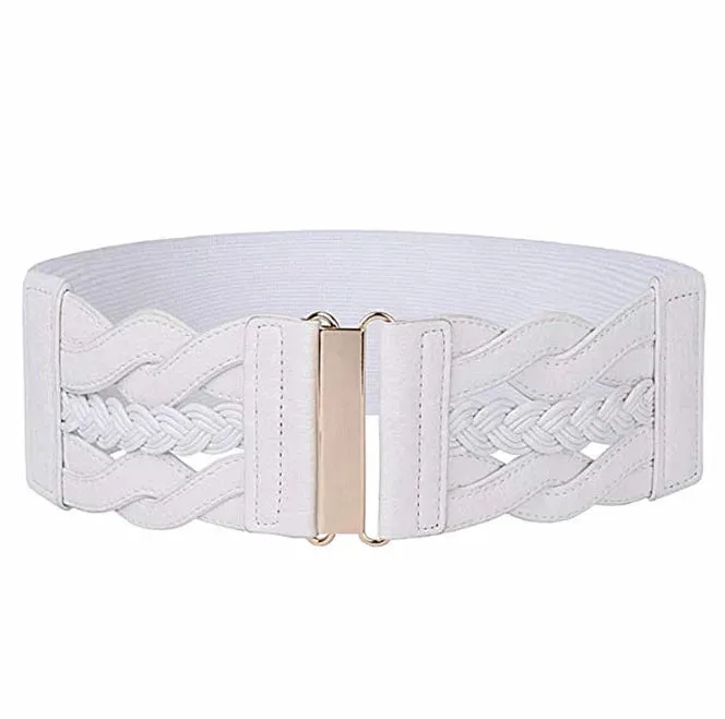 Elastic Woven Suede Belt for Ladies - Punk Style Party Accessory