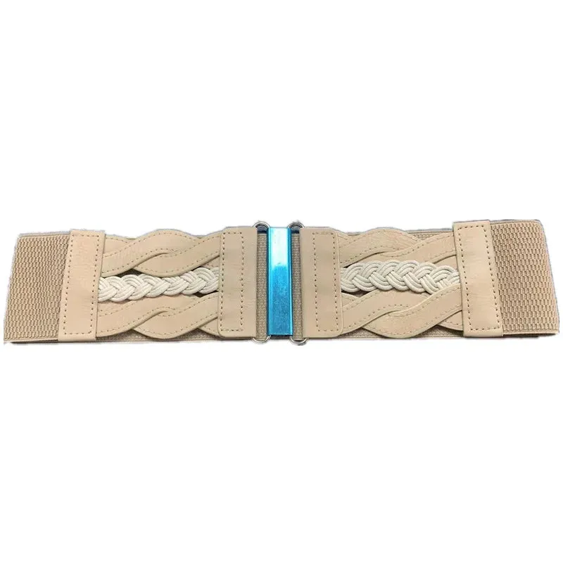 Elastic Woven Suede Belt for Ladies - Punk Style Party Accessory