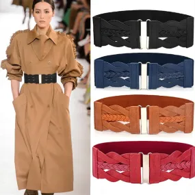 Elastic Woven Suede Belt for Ladies - Punk Style Party Accessory