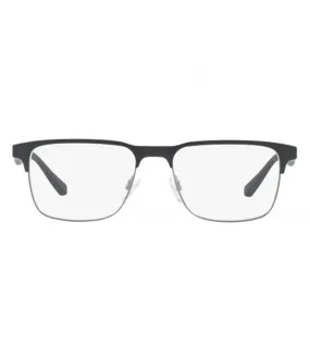 Emporio Armani Matte Black Rectangular Optical Frames