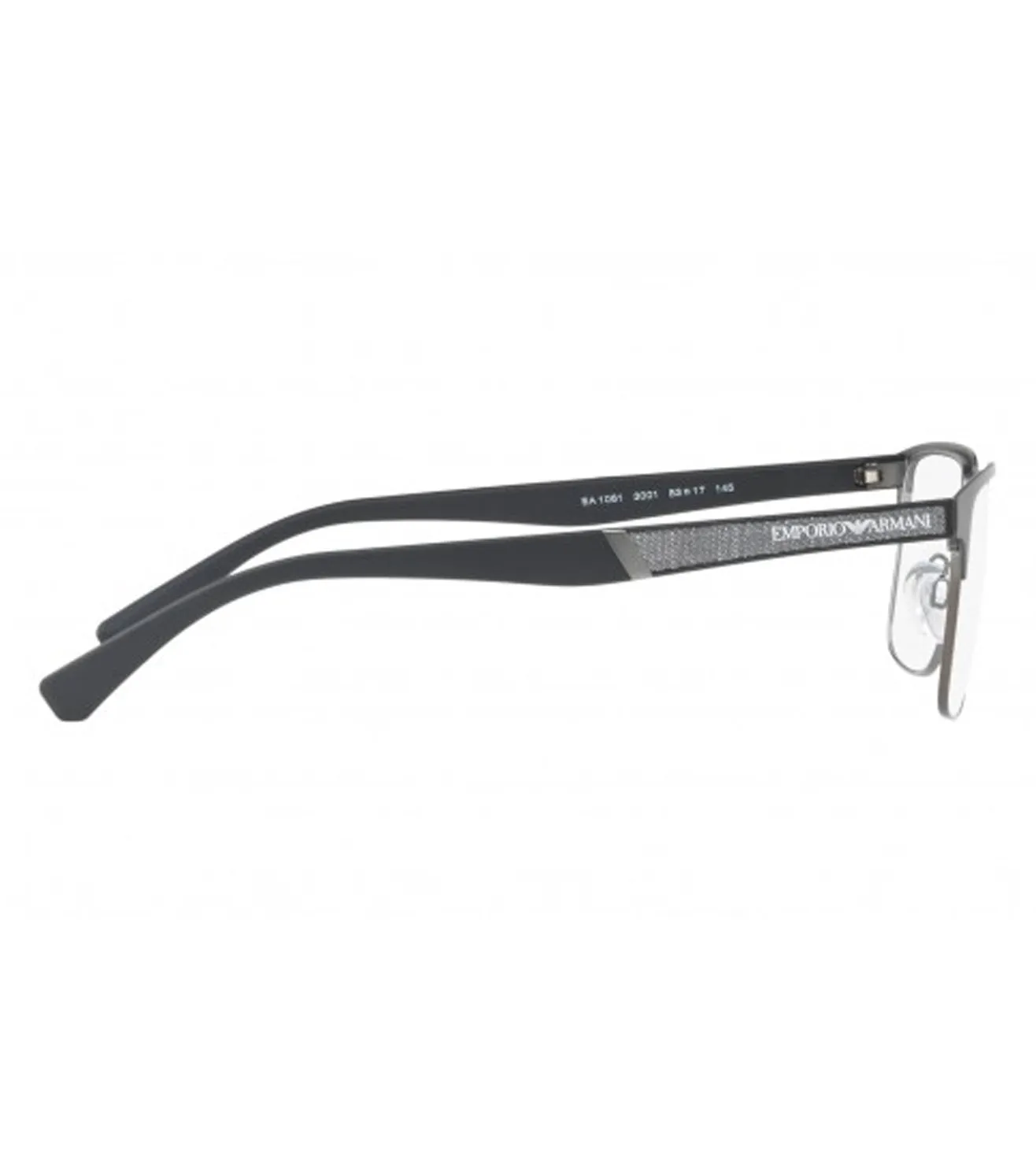 Emporio Armani Matte Black Rectangular Optical Frames