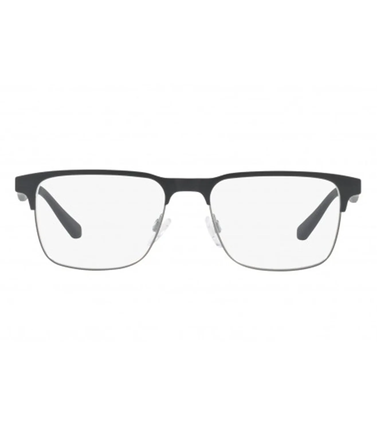 Emporio Armani Matte Black Rectangular Optical Frames