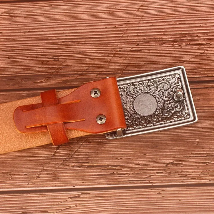 Ethnic Style Embossed Leather Belt