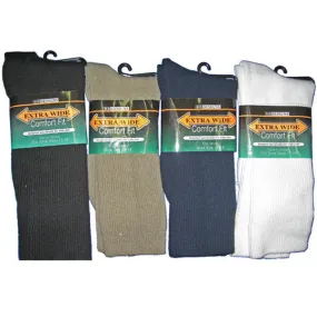Extra Wide Athletic Crew Socks