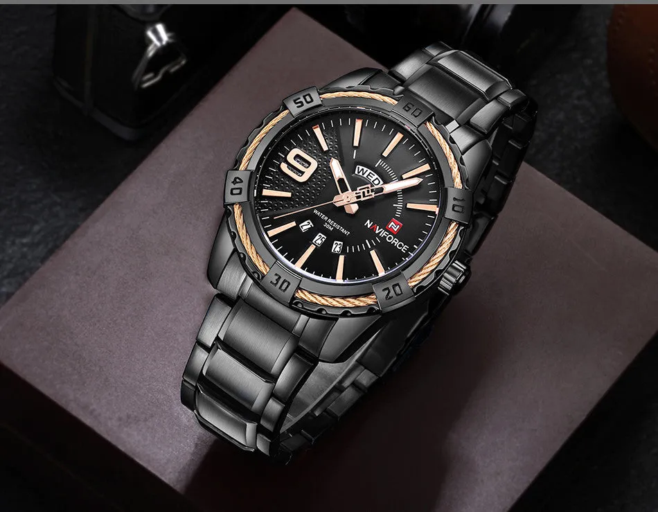 Fashion Luxury Waterproof Stainless Steel Quartz Watch