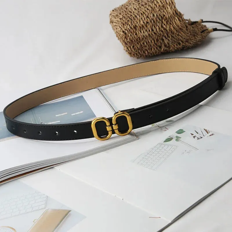 Fashion PU Leather Belt with Metal Buckle
