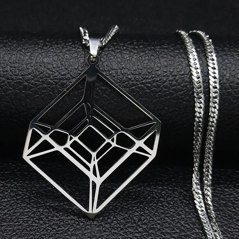 Fashion Stainless Steel Geometric Neckless Women Silver Color Choker Necklace