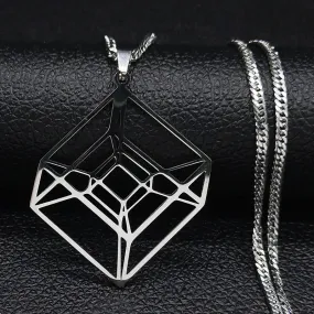 Fashion Stainless Steel Geometric Neckless Women Silver Color Choker Necklace
