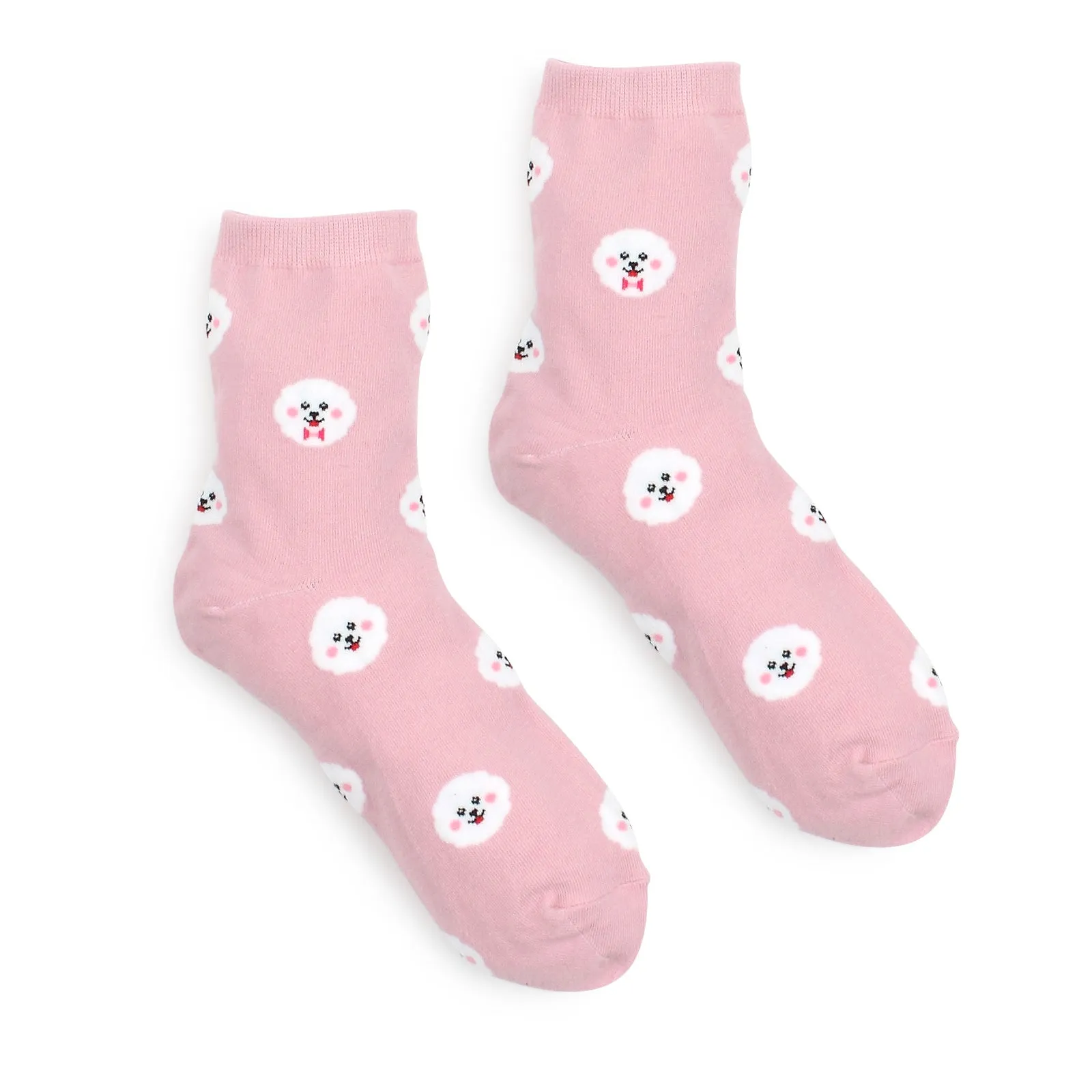 Favorite Casual Puppies Printed Crew Socks (4 pairs) GK14
