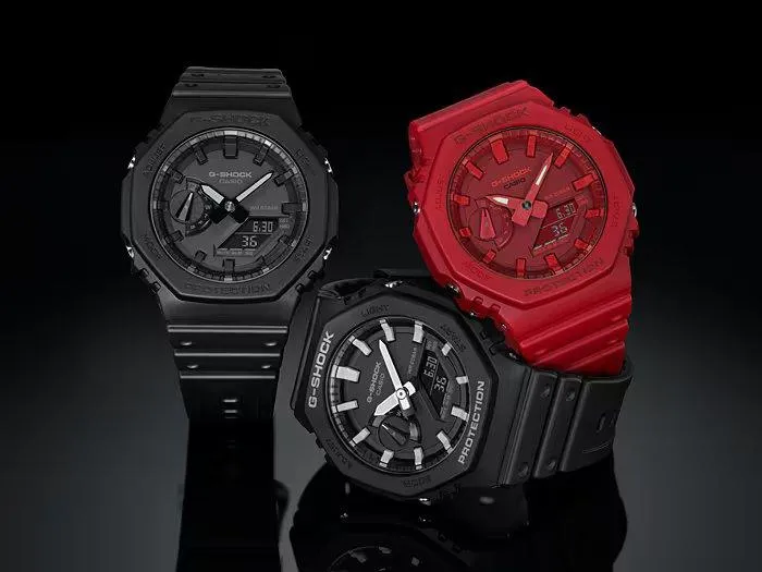 G-Shock Carbon Core Guard Slim Duo - Red - GA2100-4A