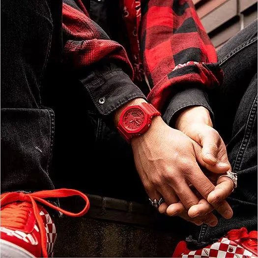 G-Shock Carbon Core Guard Slim Duo - Red - GA2100-4A