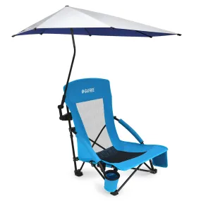 G4Free Beach Chair with UPF 50  Adjustable Beach Umbrella