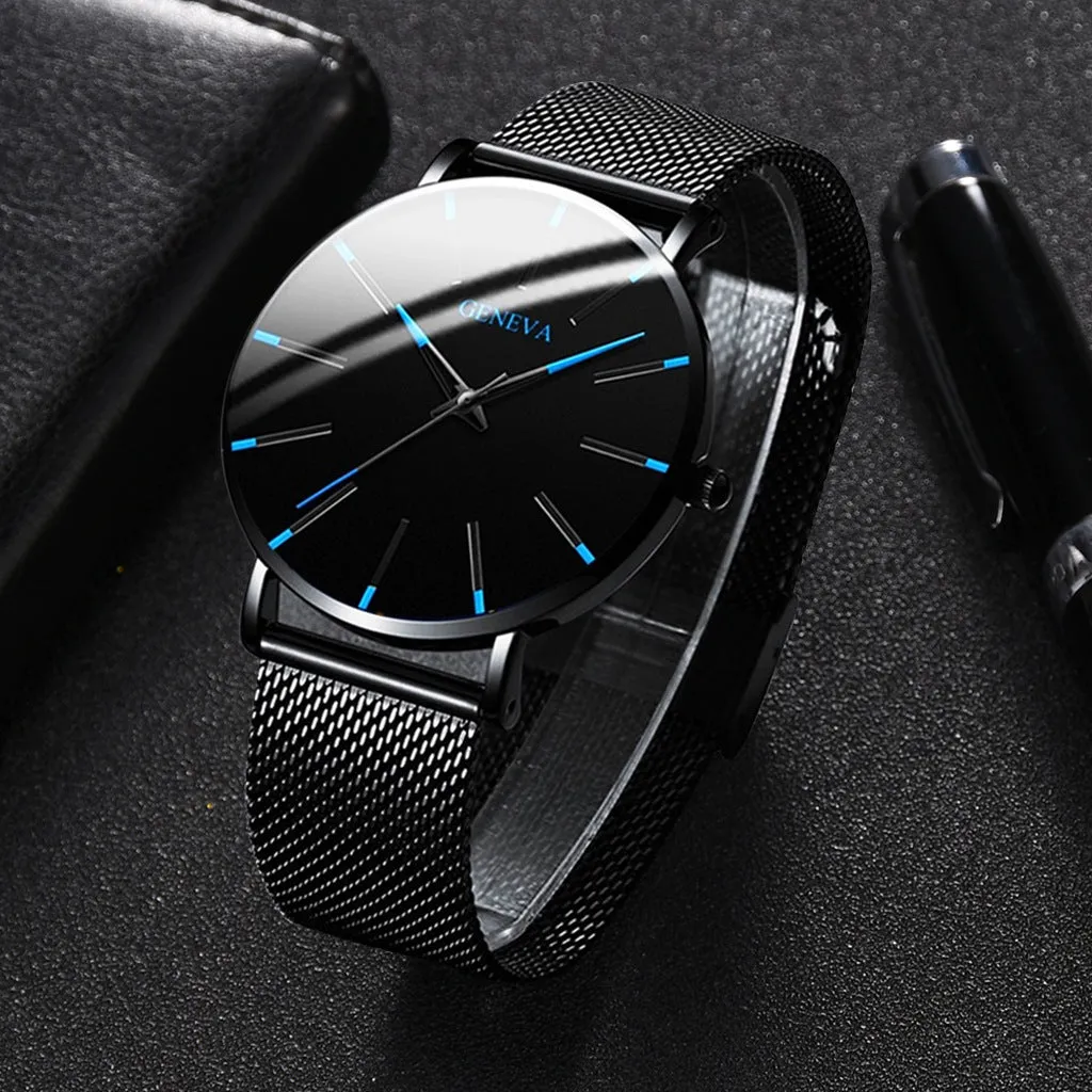GENEVA Luxury Fashion Quartz Stainless steel Wrist watches