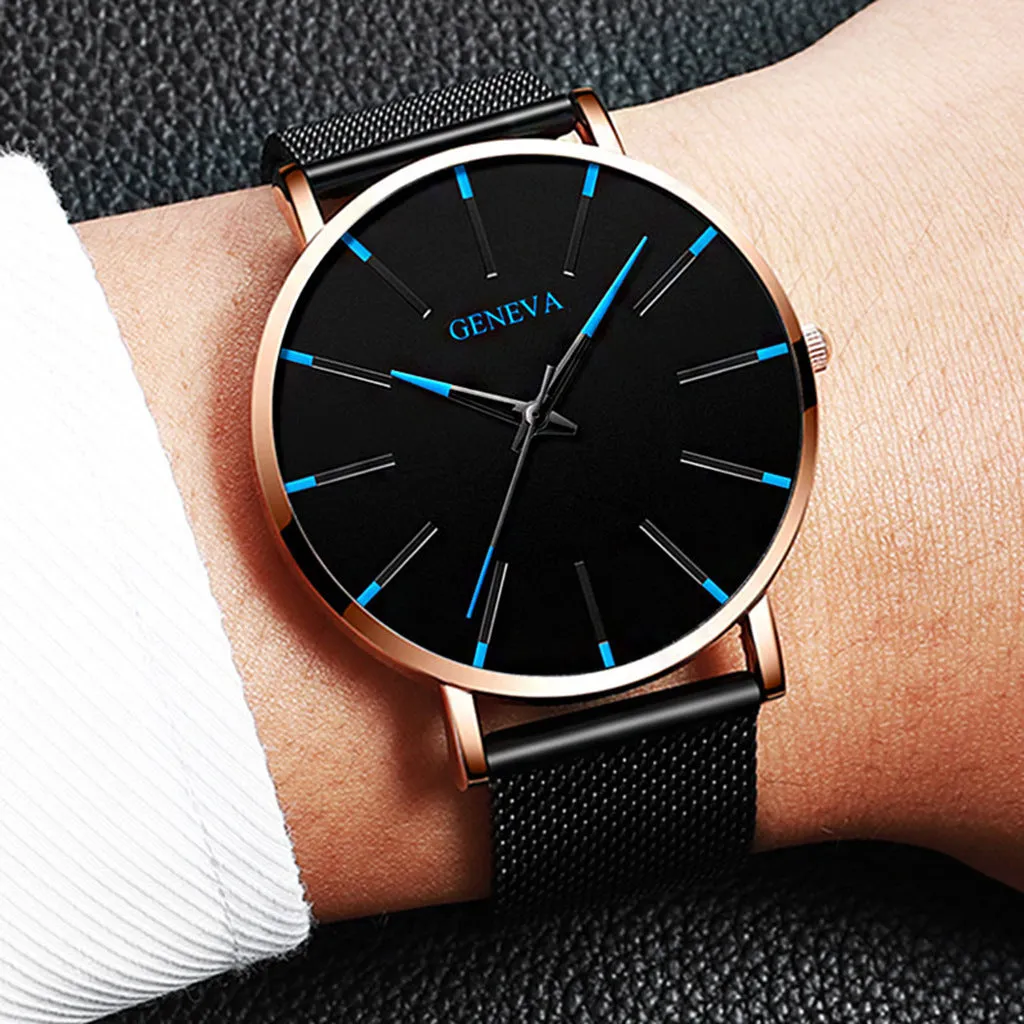 GENEVA Luxury Fashion Quartz Stainless steel Wrist watches