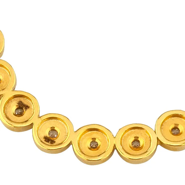 Geometric Circle Row Necklace