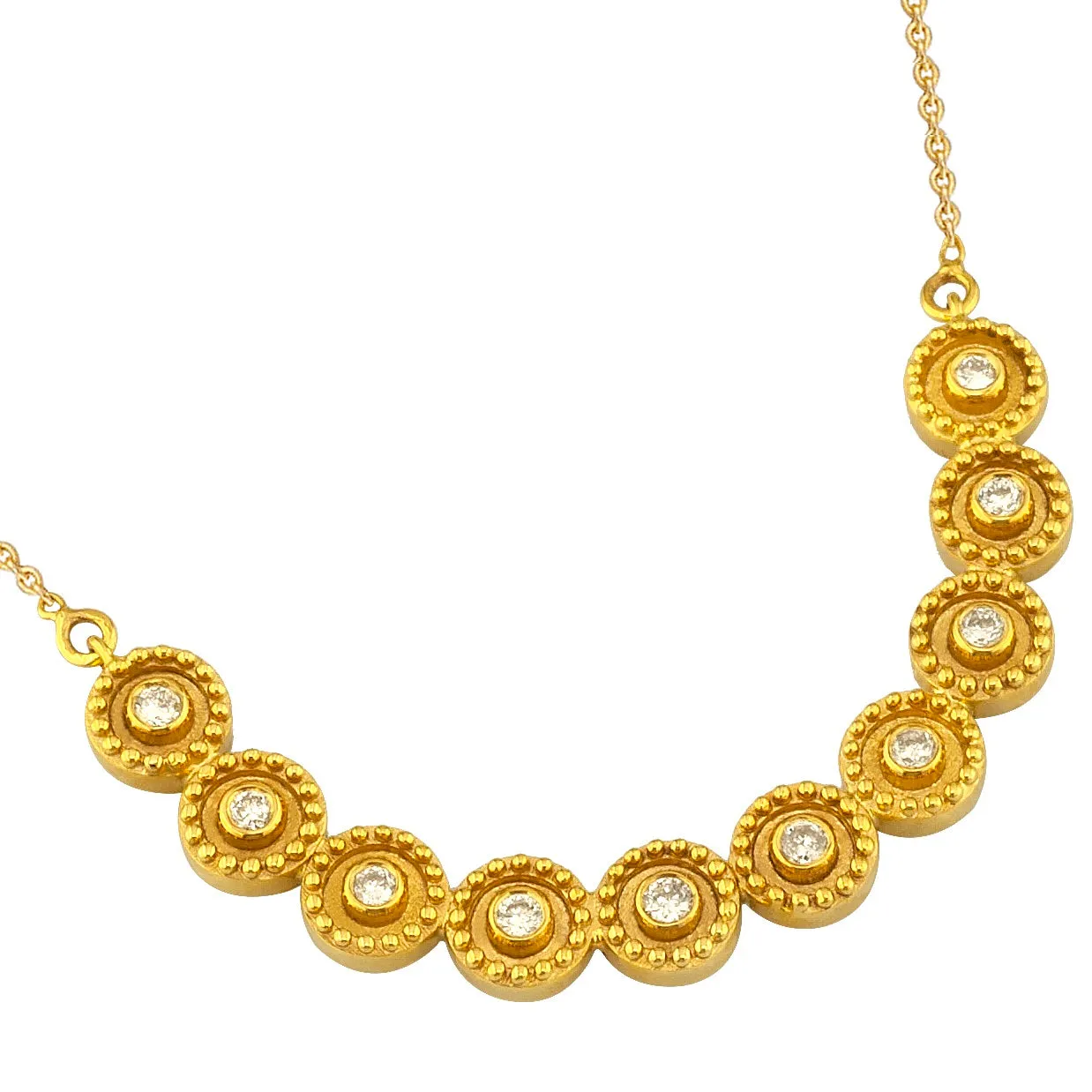 Geometric Circle Row Necklace