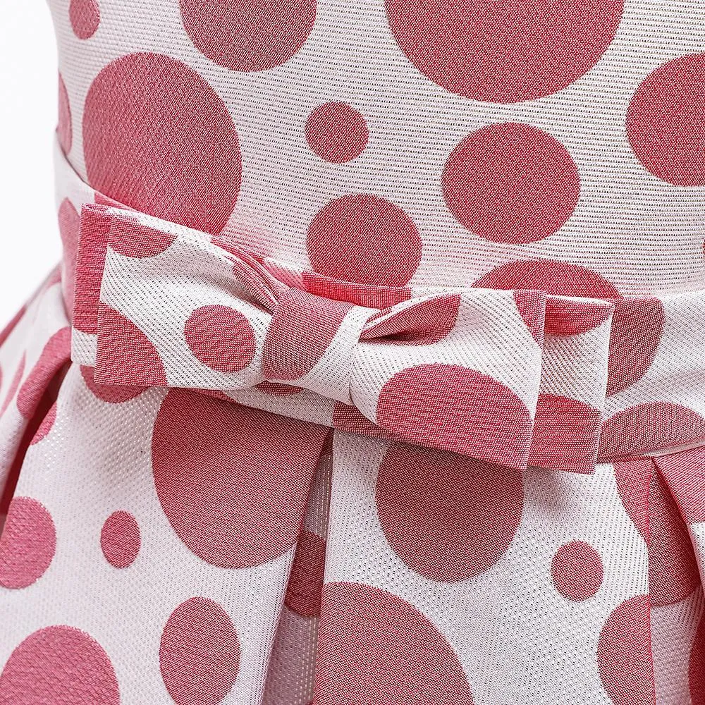 Girl Polka Dot Bow Tutu Princess Dress