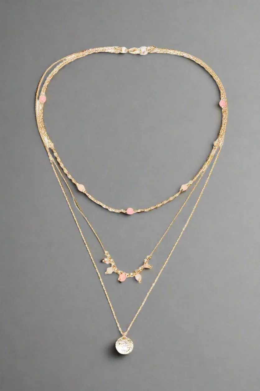 Girls Gold Layered Necklace