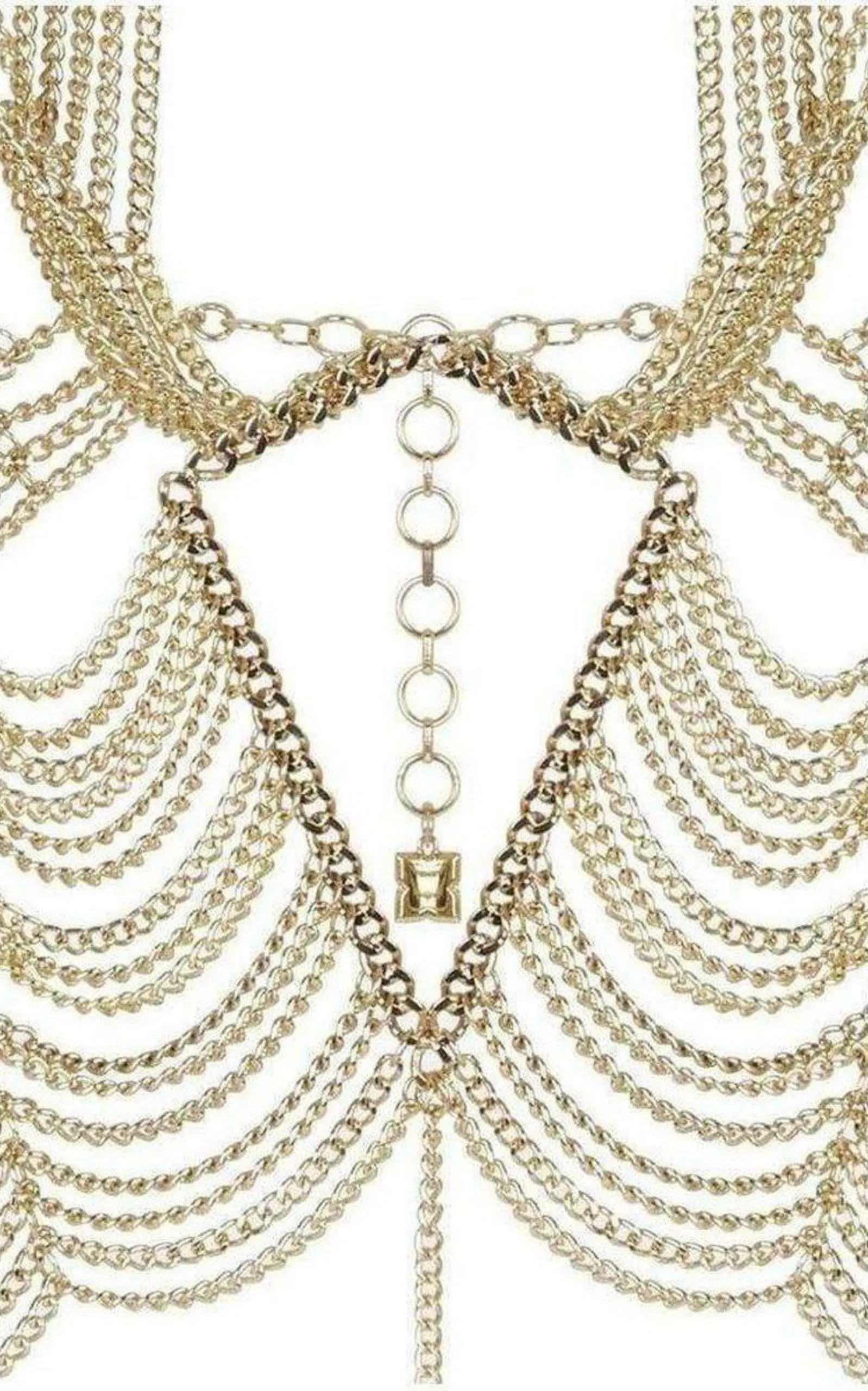 Gold Cutout Body Chain