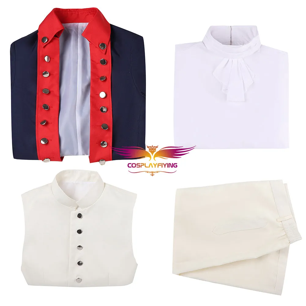 Hamilton Musical Alexander Hamilton Red Stage Uniform Concert Cosplay Costume Carnival Halloween Version B