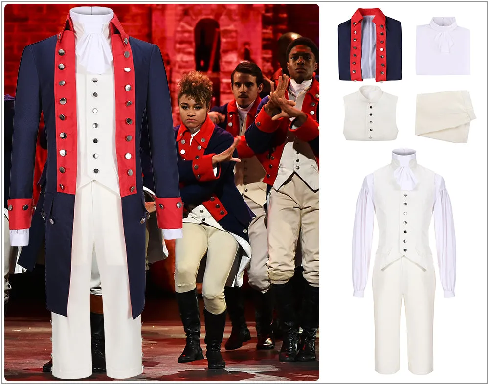 Hamilton Musical Alexander Hamilton Red Stage Uniform Concert Cosplay Costume Carnival Halloween Version B