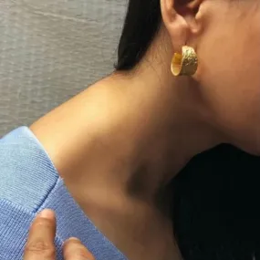 Hand Textured Hoops