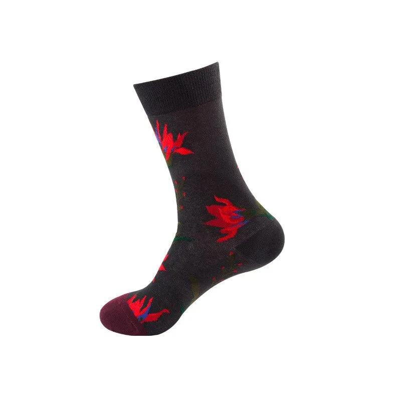 Happy Bright Abstract Socks