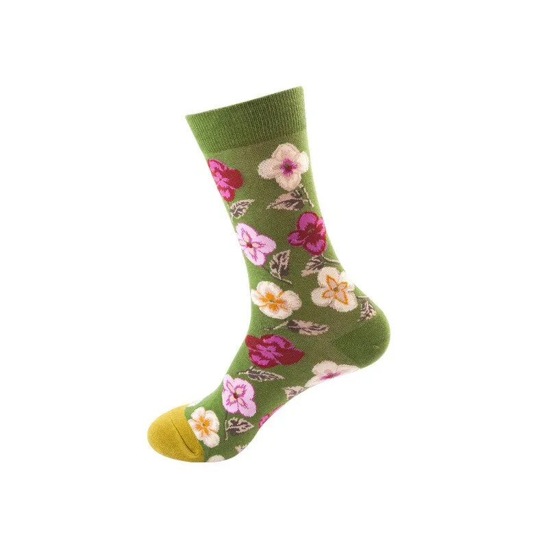 Happy Bright Abstract Socks