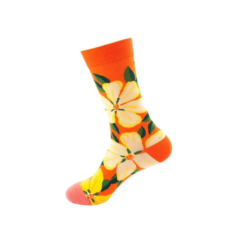 Happy Bright Abstract Socks