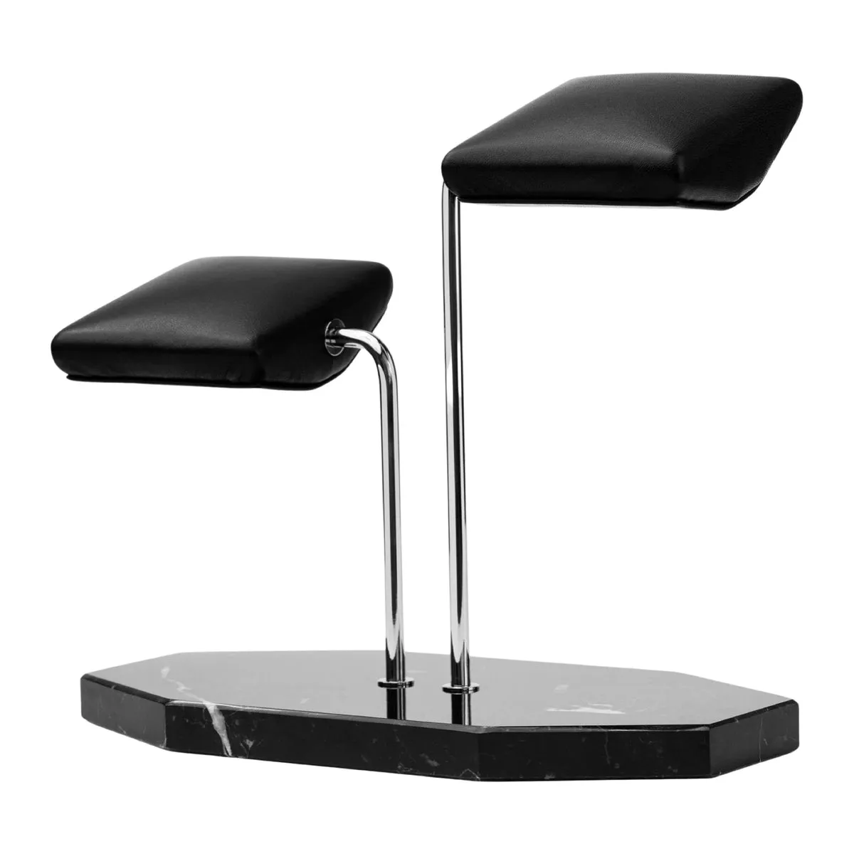 Hexagonal Luxury Watch Stand - Double Cushion - Black