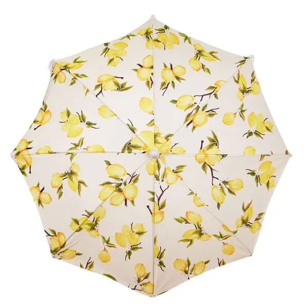 HOLIDAY BEACH UMBRELLA-VINTAGE LEMONS