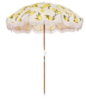 HOLIDAY BEACH UMBRELLA-VINTAGE LEMONS