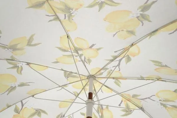 HOLIDAY BEACH UMBRELLA-VINTAGE LEMONS