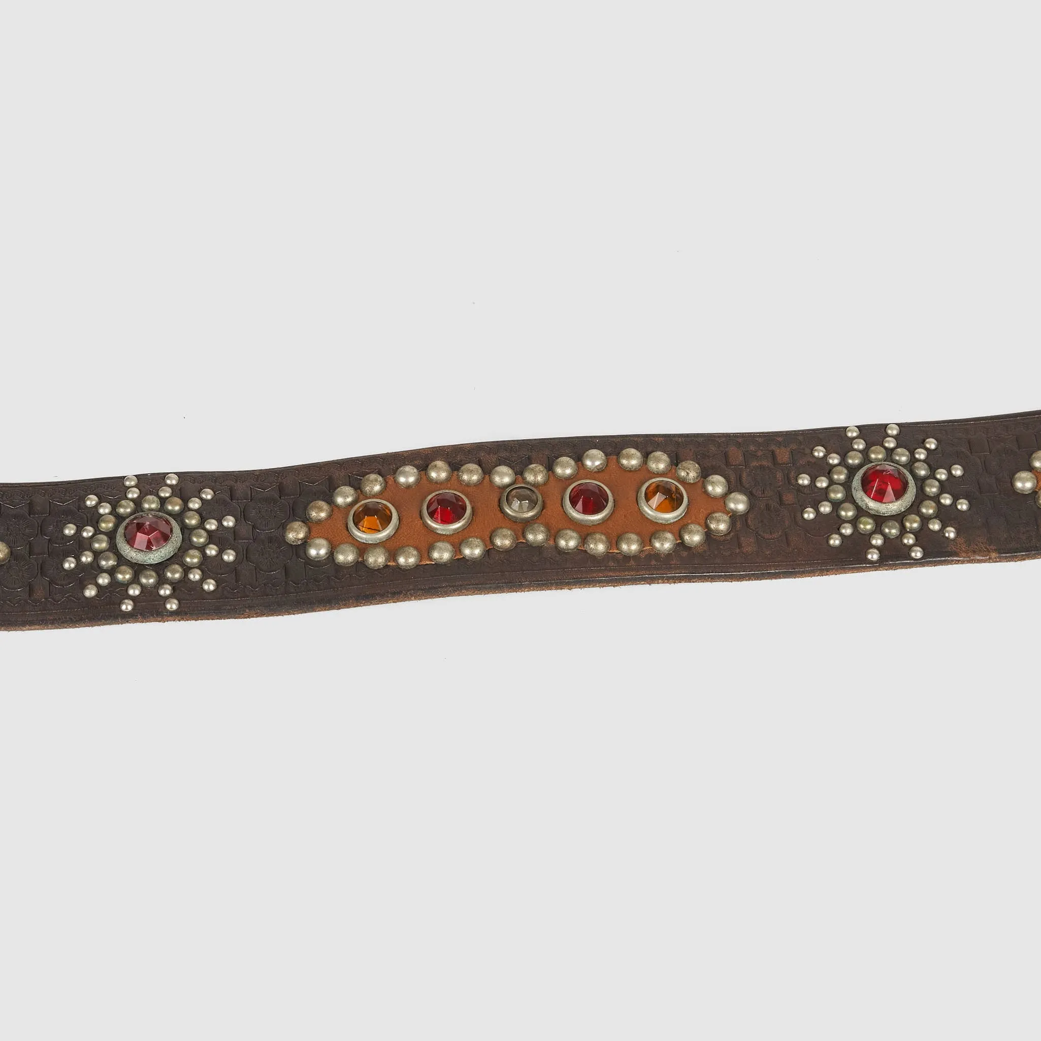 HTC Antique Leather Belt with Studs