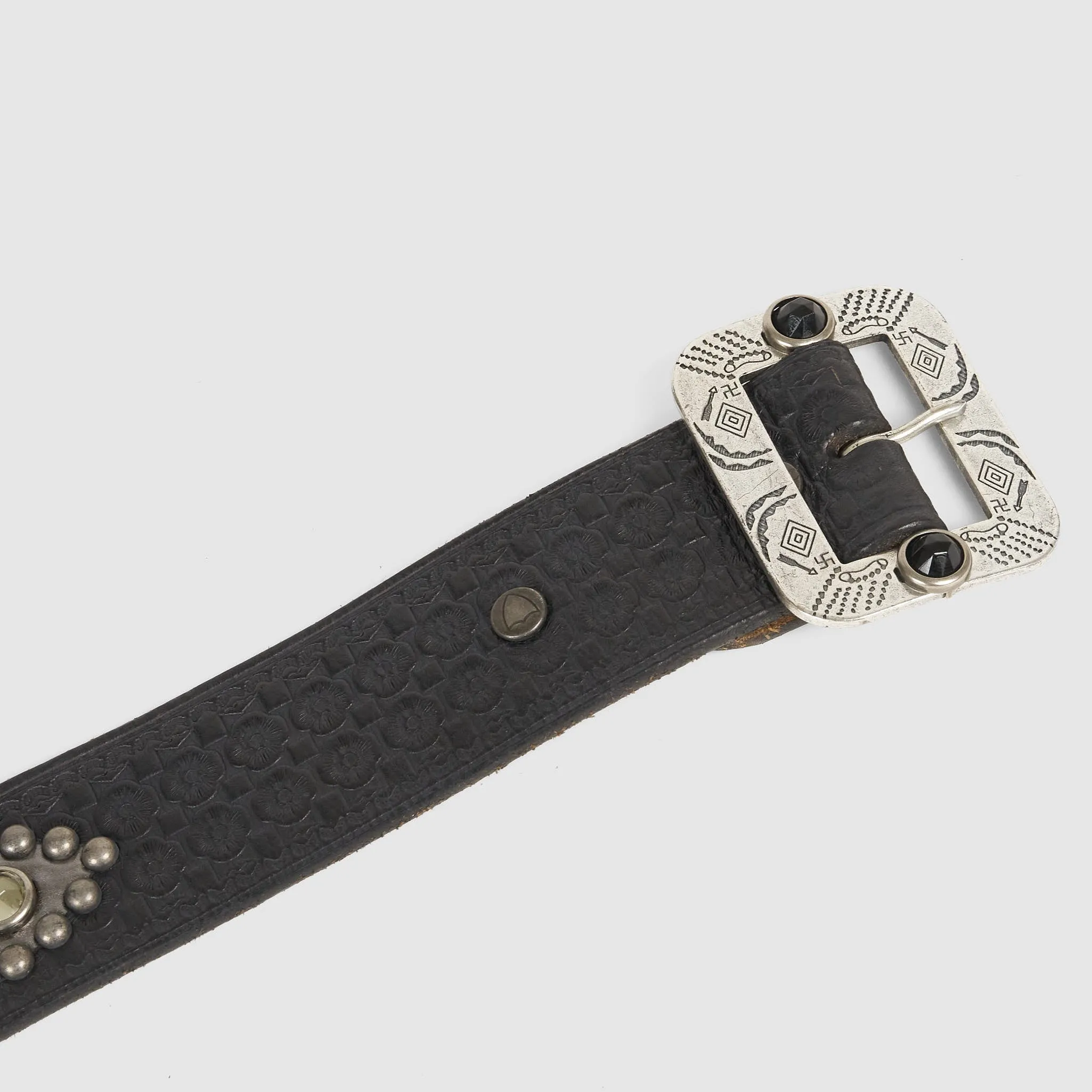 HTC Antique Leather Belt with Studs