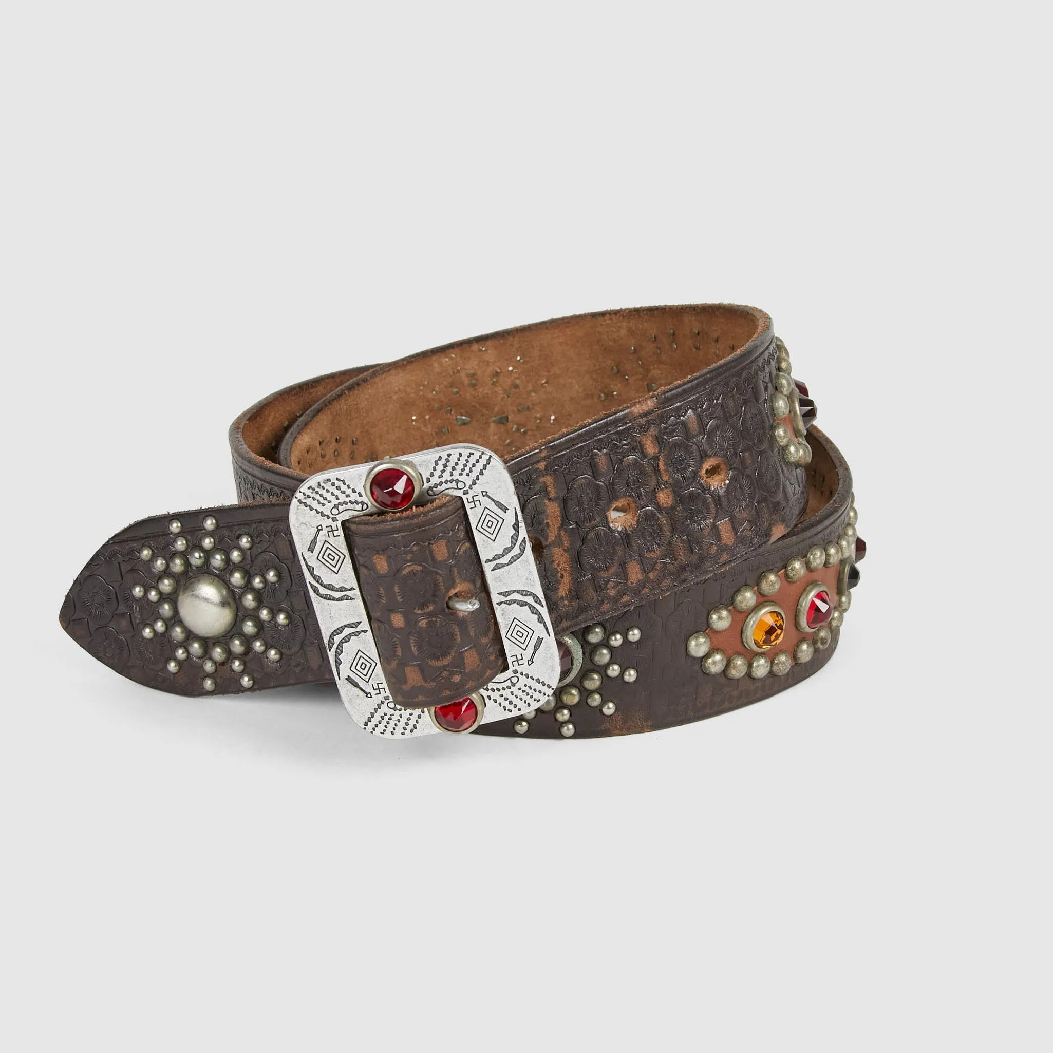HTC Antique Leather Belt with Studs