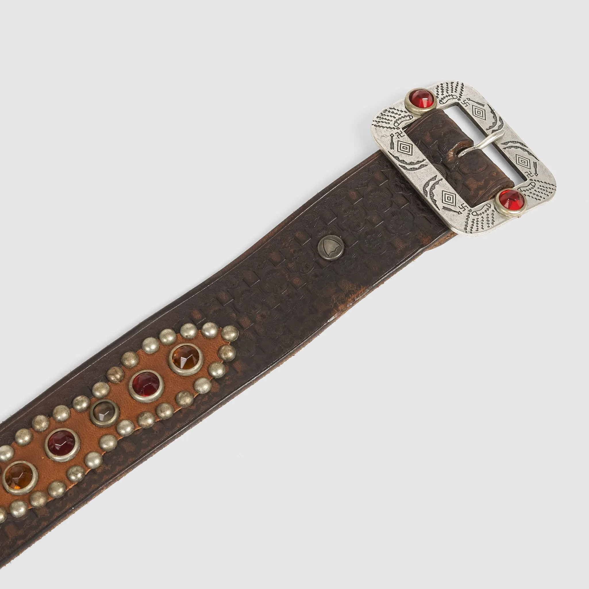 HTC Antique Leather Belt with Studs
