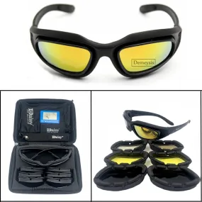 Hunting Tactical Polarized Glasses 4 Lens Army Sunglasses with 4 Lens Kit for Outdoor