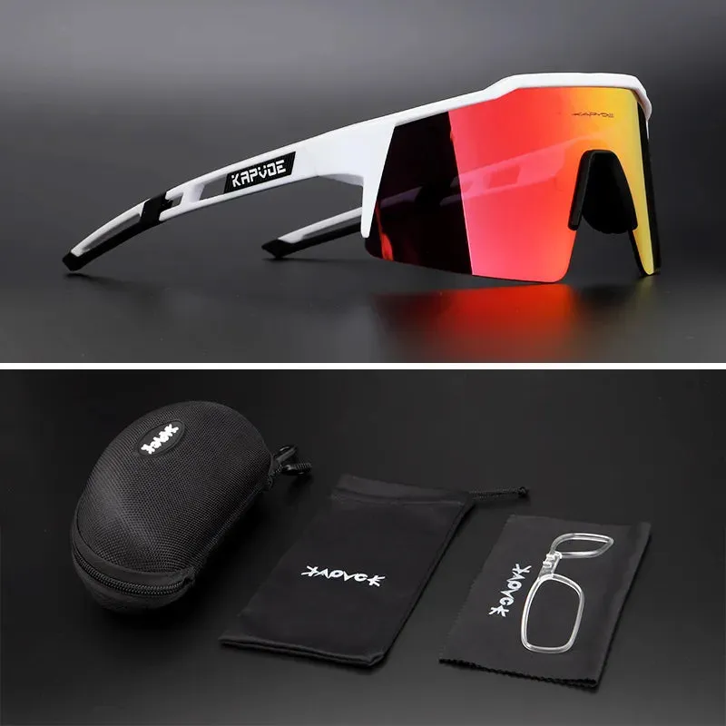 Kapvoe Cycling Glasses UV400 Women MTB Bike Glasses Running Fishing Man Sunglasses Polarized Sports Sunglasses Eyewear