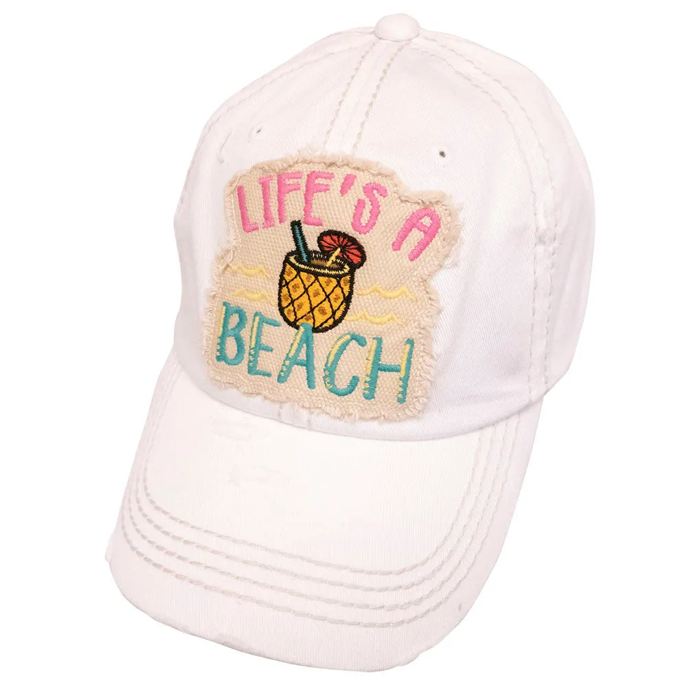 KBV-1272 Life’s A Beach-Torn Look-White