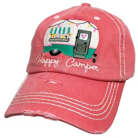 KBV-1276 Happy Camper-Torn Look-Hot Pink