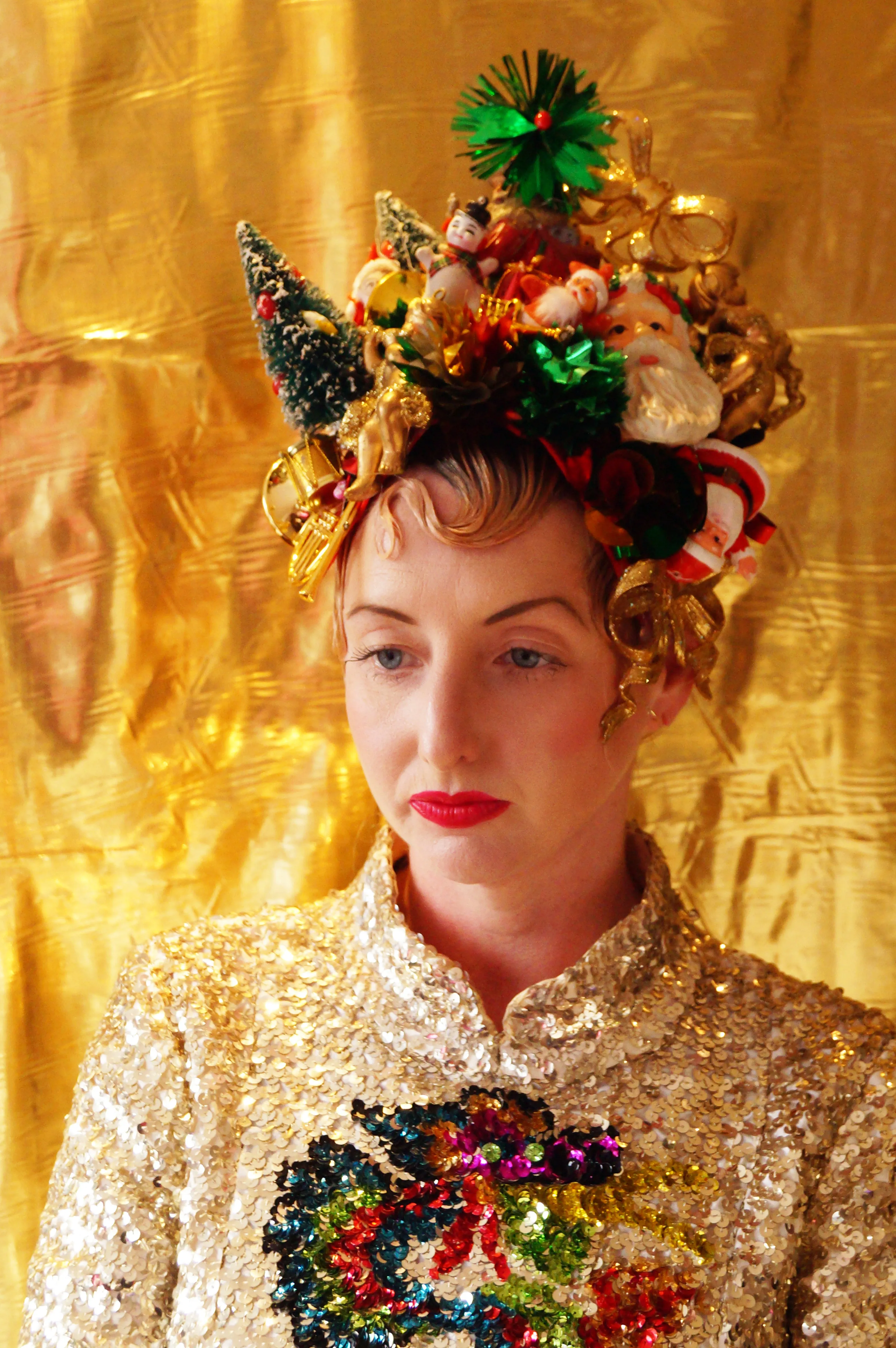Kitsch Collection Vintage Traditional Christmas Baubles Headpiece