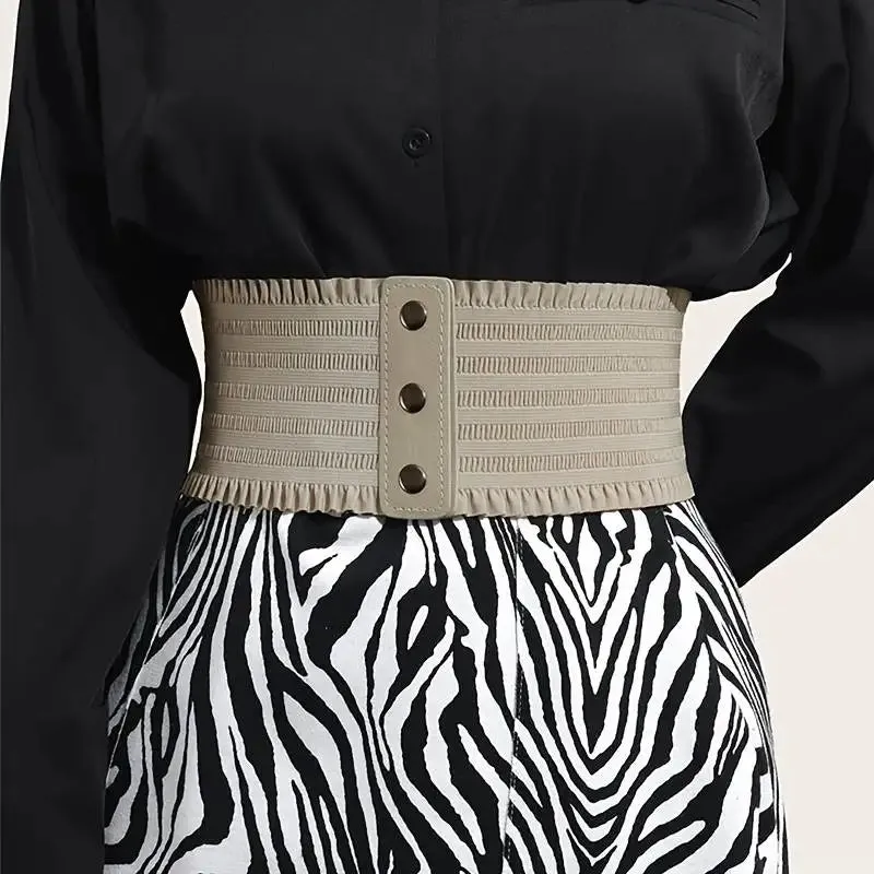 Ladies' Wide Stretch Snap-Button Corset Belt